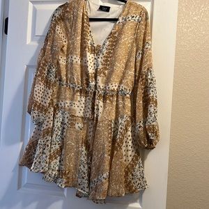 NWOT brown floral Vici dolls babydoll dress